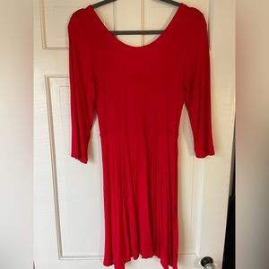 Perfect condition - red 3/4 sleeve dress